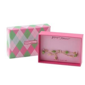 BETSEY JOHNSON Gold Plated Tennis Racquet Bracele